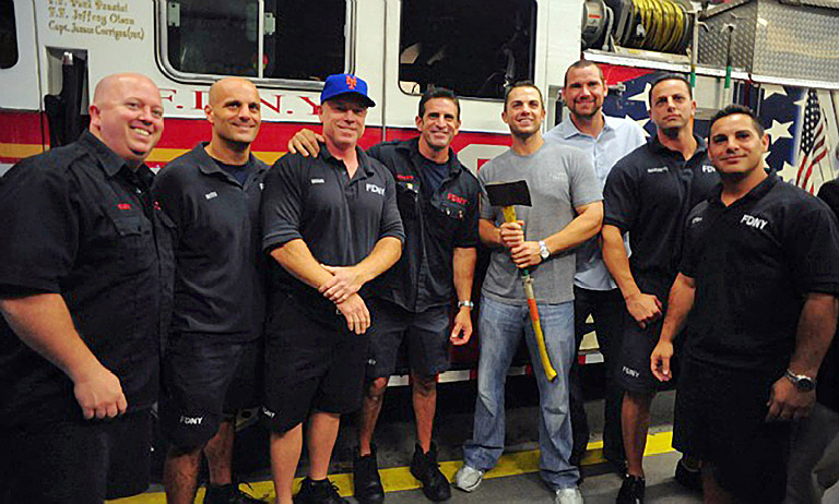 David Wright & Mike Pelfrey of the New York Mets visit the Ten House, September 10, 2010