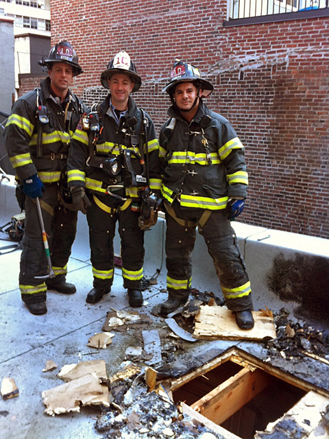 Roof fire